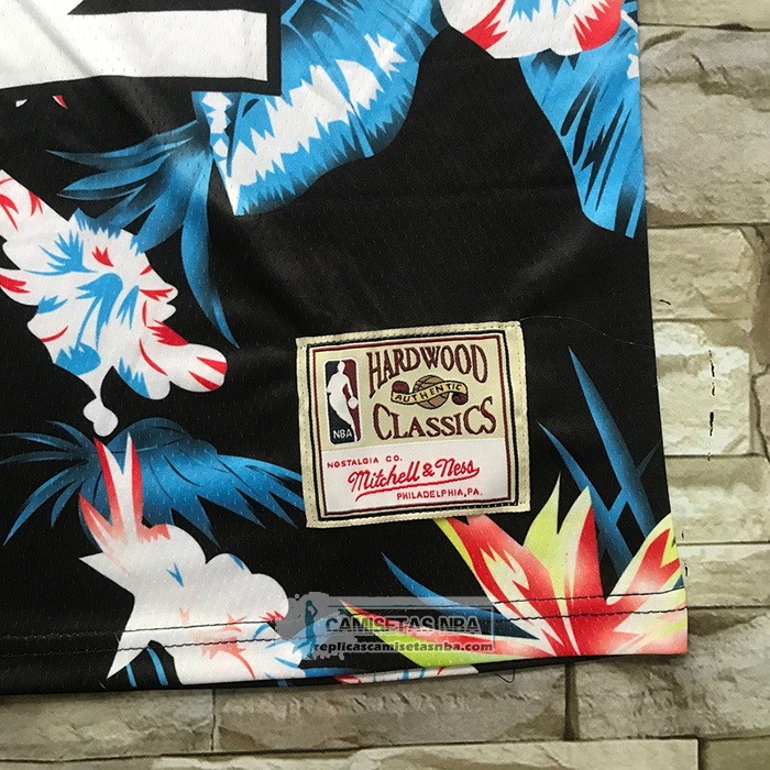 Camiseta Orlando Magic Shaquille O'neal NO 32 Floral Fashion Negro
